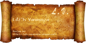 Léh Vanessza névjegykártya